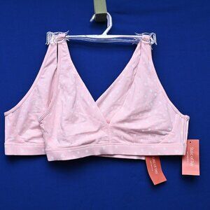 Macy's  State of Day Cotton Pink Modal Bralette Wireless Adjustable Bundle Sz M